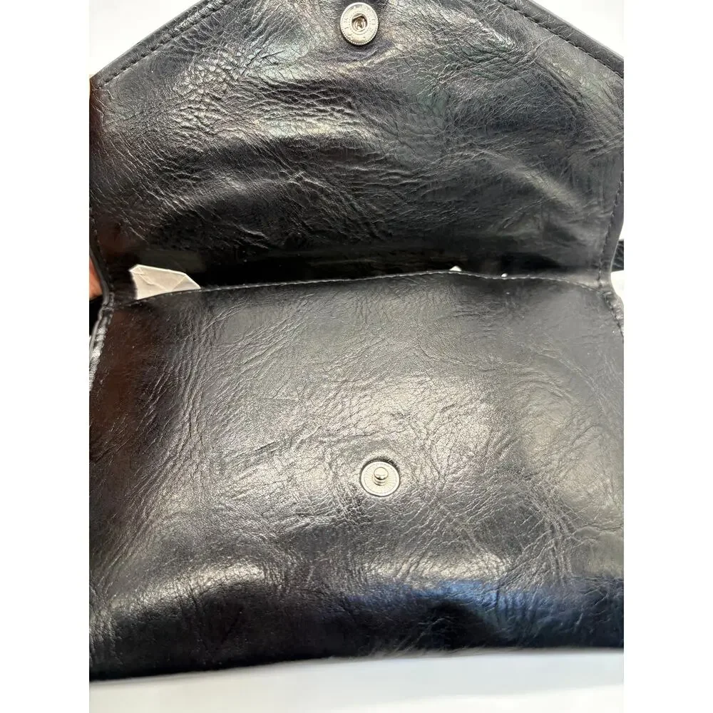 Vince Camuto Black Envelope Belt Bag Leather Waist NWT